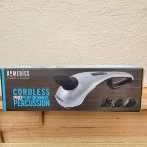 NEW Homedics Cordless Back Massager Neck Shoulders Percussion Massager with Rech